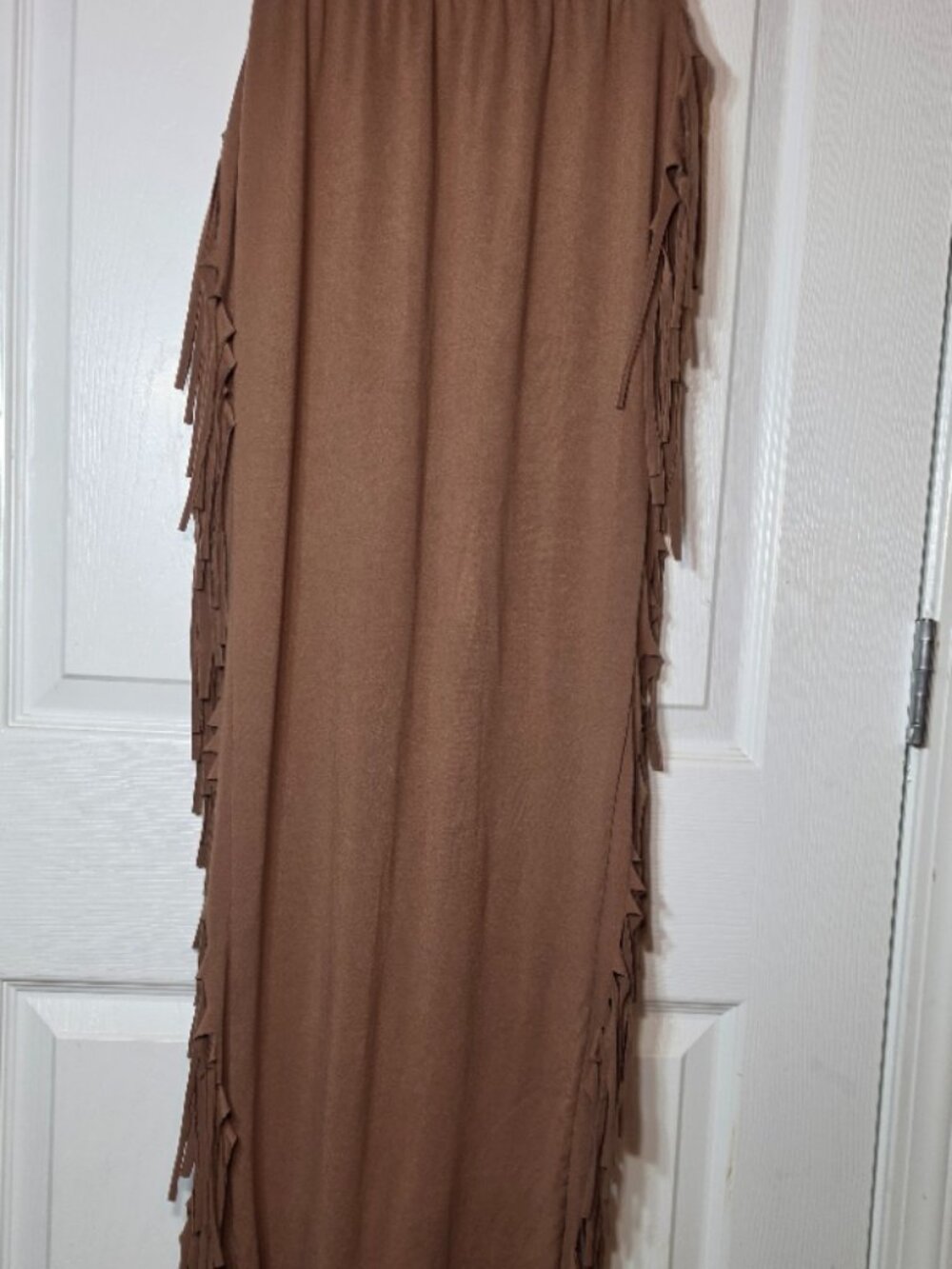 Brown Fringe Detail Skirt